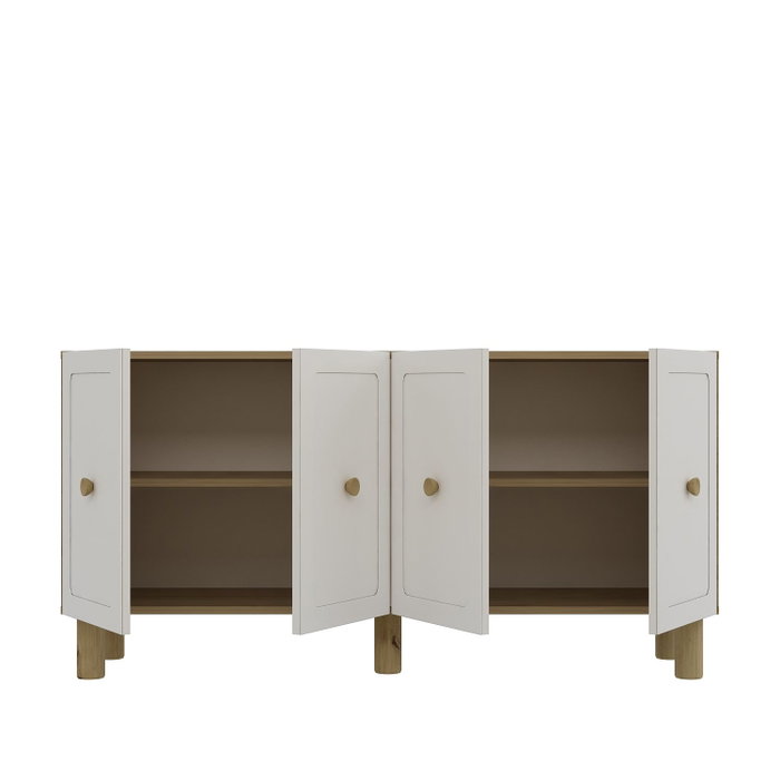 Hanah Home Consola Roble Zafiro, Blanco 150x75x32 cm