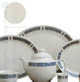 Steelite Vajilla Plato Pan Marina Azul 15 (Set de 6)