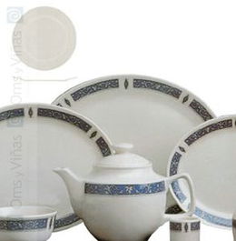 STEELITE Plato llano azul Marina, 15 unidades, apto para pan, vajilla (Set de 6)