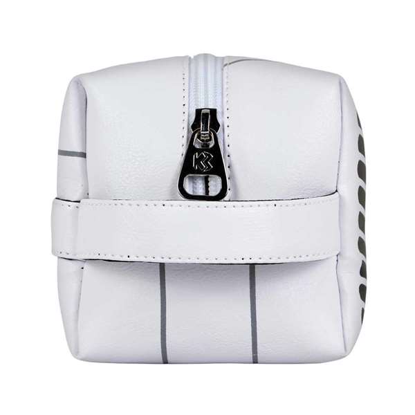 Karactermania Brick Plus Spaceship Neceser de Viaje con Compartimento con Cremallera, Forro Interior con Bolsillo y Asa Lateral, Blanco, 12x25x10 cm