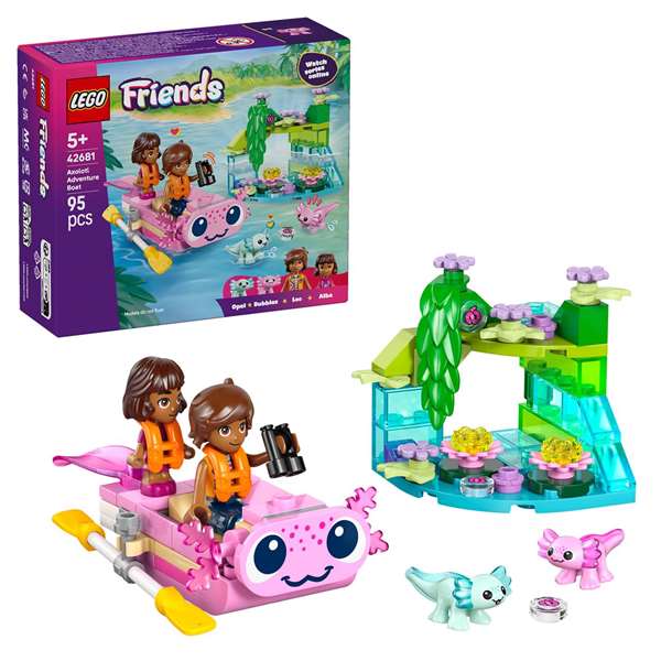 Lego Friends Juego de Construcción Aventuras en el Barco-Ajolote, Edad Mínima Recomendada: 6 Años