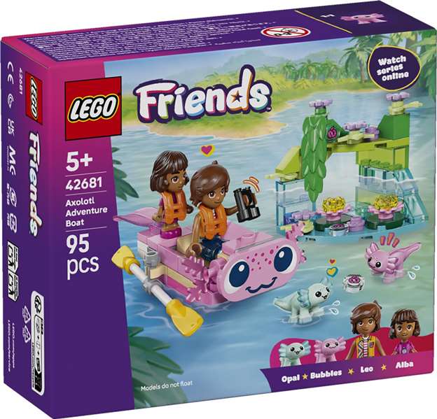 Lego Friends Juego de Construcción Aventuras en el Barco-Ajolote, Edad Mínima Recomendada: 6 Años