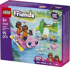Lego Friends Juego de Construcción Aventuras en el Barco-Ajolote, Edad Mínima Recomendada: 6 Años