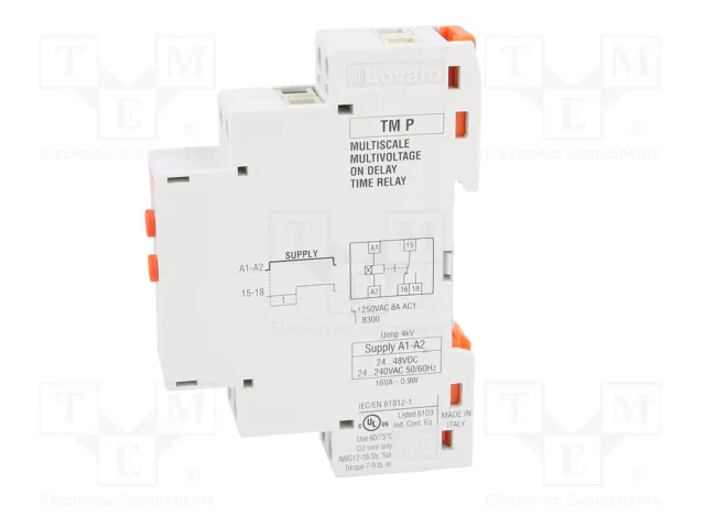 LOVATO ELECTRIC Relé de tiempo TM 1÷10 días SPDT 250VAC/8A 24÷240VAC