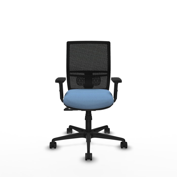 PIQUERAS Y CRESPO Silla de oficina Yunquera con mecanismo Sincro Azul cielo y Negro