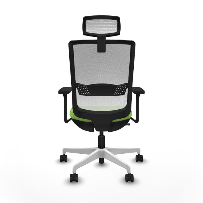 PIQUERAS Y CRESPO Silla de oficina Haches con mecanismo Sincro/Traslack Pistacho/Blanco