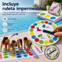 JugaToys Toalla Juego Twister con mochila y ruleta impermeable 100x100cm Multicolor