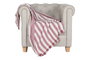 DKD Home Decor Plaid Rosa Crudo 250 x 150 cm Algodon Reciclado Poliester Hecho a Mano