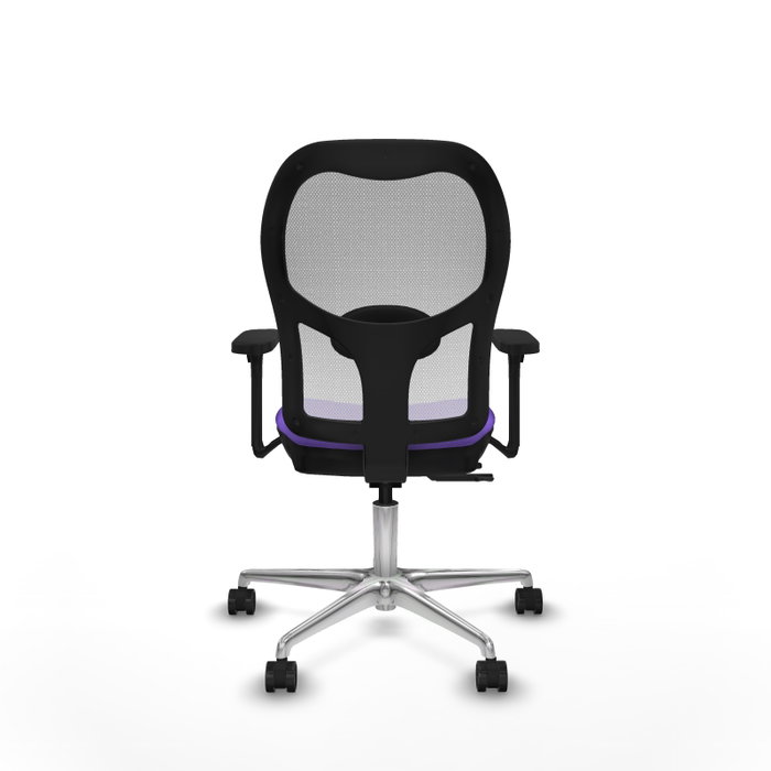PIQUERAS Y CRESPO Silla de oficina Jorquera con mecanismo Sincro/Traslack, Tela Lila y Malla Blanca PIQUERAS Y CRESPO Silla de oficina Jorquera con mecanismo Sincro/Traslack, Tela Lila y Malla Blanca