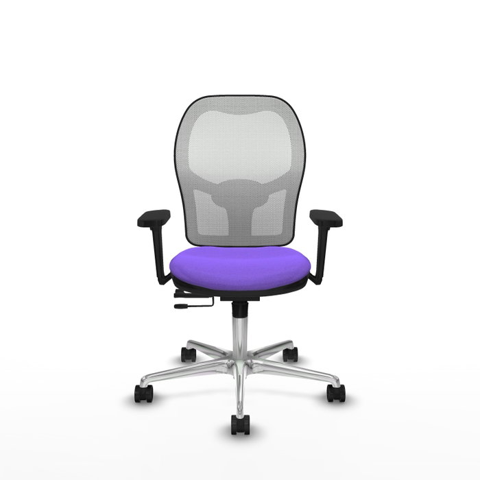 PIQUERAS Y CRESPO Silla de oficina Jorquera con mecanismo Sincro/Traslack, Tela Lila y Malla Blanca PIQUERAS Y CRESPO Silla de oficina Jorquera con mecanismo Sincro/Traslack, Tela Lila y Malla Blanca