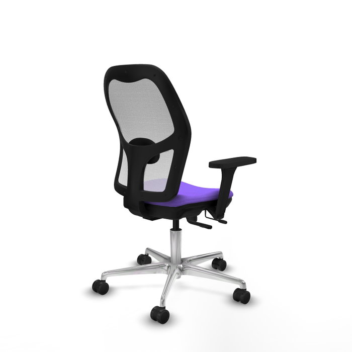 PIQUERAS Y CRESPO Silla de oficina Jorquera con mecanismo Sincro/Traslack, Tela Lila y Malla Blanca PIQUERAS Y CRESPO Silla de oficina Jorquera con mecanismo Sincro/Traslack, Tela Lila y Malla Blanca