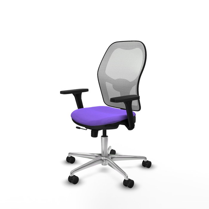 PIQUERAS Y CRESPO Silla de oficina Jorquera con mecanismo Sincro/Traslack, Tela Lila y Malla Blanca PIQUERAS Y CRESPO Silla de oficina Jorquera con mecanismo Sincro/Traslack, Tela Lila y Malla Blanca