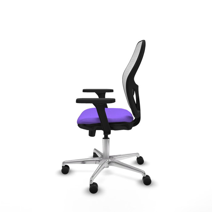 PIQUERAS Y CRESPO Silla de oficina Jorquera con mecanismo Sincro/Traslack, Tela Lila y Malla Blanca PIQUERAS Y CRESPO Silla de oficina Jorquera con mecanismo Sincro/Traslack, Tela Lila y Malla Blanca