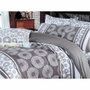 Aucune Juego de Cama Marrón 100% Algodón Reforzado con Funda Nórdica y 2 Fundas de Almohada