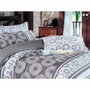 Aucune Juego de Cama Marrón 100% Algodón Reforzado con Funda Nórdica y 2 Fundas de Almohada
