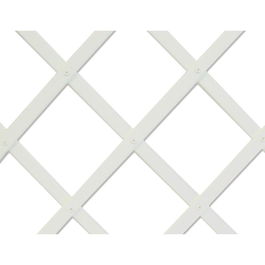 Faura Celosía de PVC para Delimitación, Color Blanco, Perfil de Listones 22 x 6 mm, Tamaño 0.5 x 1.5 m