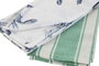 DKD Home Decor Paño Mediterraneo Azul Verde 40 x 60 cm Algodón Set de 3 (12 Unidades)