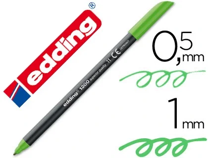 Edding Rotulador 1200 Verde Claro Punta Redonda (Set de 10)