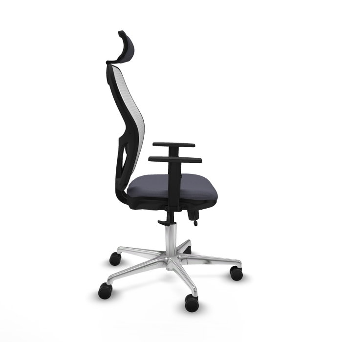 PIQUERAS Y CRESPO Silla de oficina Jorquera con mecanismo Sincro/Traslack Gris oscuro y Blanco PIQUERAS Y CRESPO Silla de oficina Jorquera con mecanismo Sincro/Traslack Gris oscuro y Blanco