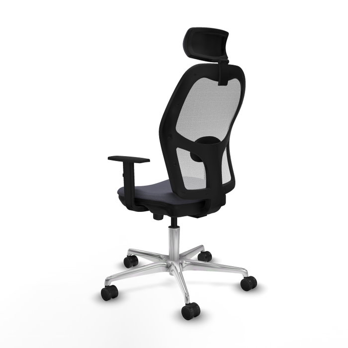 PIQUERAS Y CRESPO Silla de oficina Jorquera con mecanismo Sincro/Traslack Gris oscuro y Blanco PIQUERAS Y CRESPO Silla de oficina Jorquera con mecanismo Sincro/Traslack Gris oscuro y Blanco
