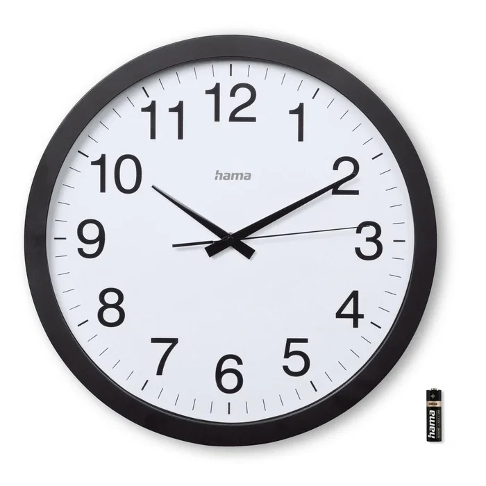 Hama Reloj de Pared Aruba Negro y Blanco 40 cm