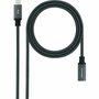 Nanocable Cable Prolongador USB-C 3.2 Gen2x2 20Gbps 100W 1m Negro