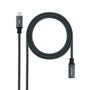 Nanocable Cable Prolongador USB-C 3.2 Gen2x2 20Gbps 100W 1m Negro