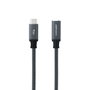 Nanocable Cable Prolongador USB-C 3.2 Gen2x2 20Gbps 100W 1m Negro