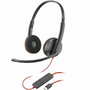 HP Poly Blackwire 3220 USB-C con Adaptador USB-A/C, Negro