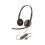 HP Poly Blackwire 3220 USB-C con Adaptador USB-A/C, Negro