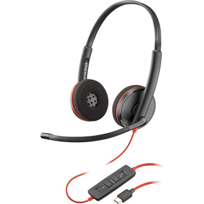 HP Poly Blackwire 3220 USB-C con Adaptador USB-A/C, Negro