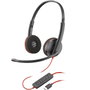 HP Poly Blackwire 3220 Auriculares Estéreo USB-C con Adaptador USB-A