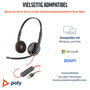 HP Poly Blackwire 3220 USB-C con Adaptador USB-A/C, Negro