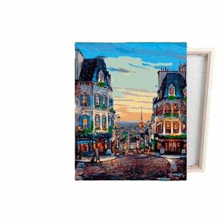 Alex Bog Set de Pintura por Números Quartier Montmartre Paris con Surtido de Colores