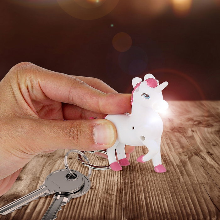 Mister Gadget Llavero Unicornio Licorne Con Luz y Sonido 7x2x6 cm