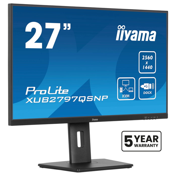 iiyama ProLite XUB2797QSNP-B1 27 pulg. WQHD IPS 100 Hz Negro iiyama ProLite XUB2797QSNP-B1 27 pulg. WQHD IPS 100 Hz Negro