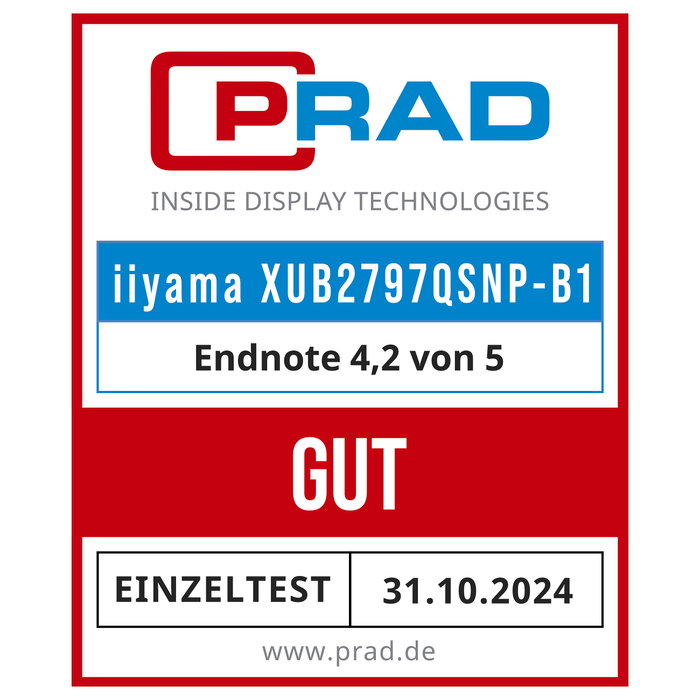 iiyama ProLite XUB2797QSNP-B1 27 pulg. WQHD IPS 100 Hz Negro iiyama ProLite XUB2797QSNP-B1 27 pulg. WQHD IPS 100 Hz Negro