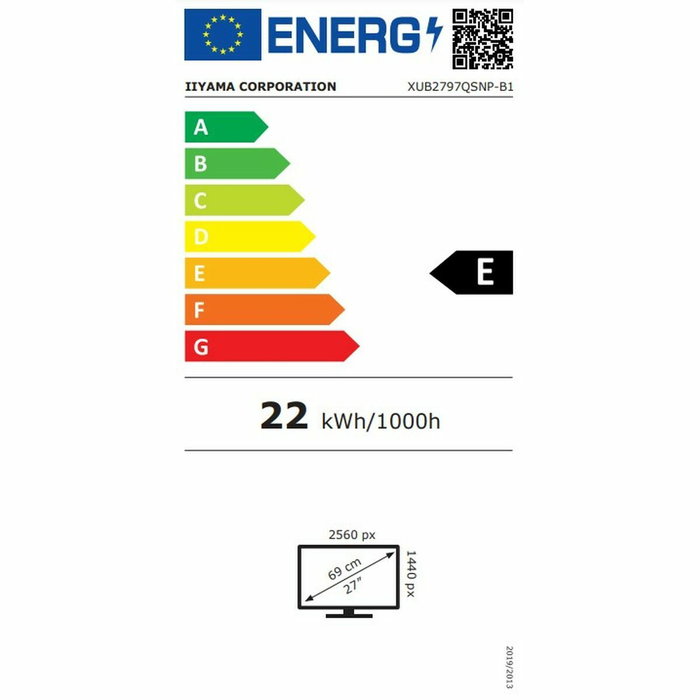 iiyama ProLite XUB2797QSNP-B1 27 pulg. WQHD IPS 100 Hz Negro iiyama ProLite XUB2797QSNP-B1 27 pulg. WQHD IPS 100 Hz Negro