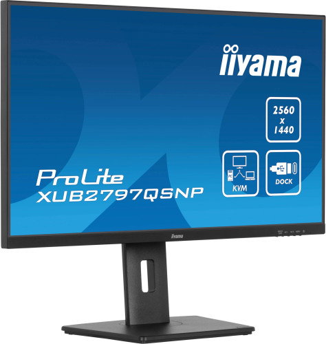 Iiyama XUB2797QSNP-B1 Monitor 27" QHD 1440P IPS 100Hz 1ms Altavoces DP USB-C Power Delivery 65W