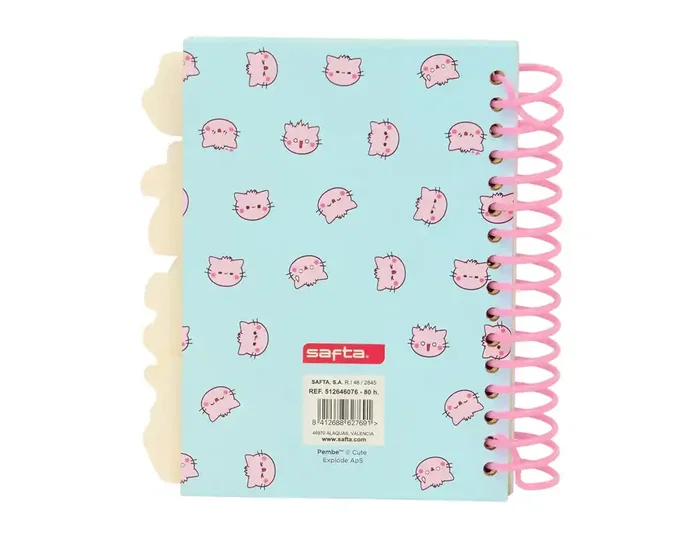Safta Bloc de notas A6 Pembe the pink cat