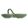 DKD Home Decor Bol Cottage Verde Oscuro Gres Set de 3 Piezas 23.5 x 23.5 x 9 cm Apto Lavavajillas