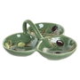 DKD Home Decor Bol Cottage Verde Oscuro Gres Set de 3 Piezas 23.5 x 23.5 x 9 cm Apto Lavavajillas
