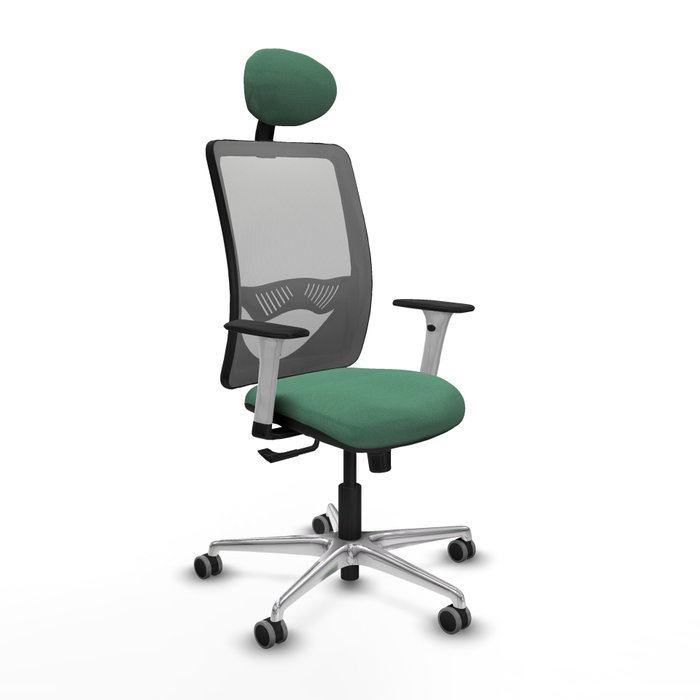 PIQUERAS Y CRESPO Silla de oficina Zulema con Mecanismo Sincro Verde esmeralda y Gris PIQUERAS Y CRESPO Silla de oficina Zulema con Mecanismo Sincro Verde esmeralda y Gris