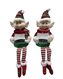 DKD Home Decor Figuras de Elfo Decorativas Multicolor Surtido de 2