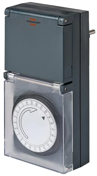 Brennenstuhl 1506460 Contador Eléctrico Temporizador Diario Negro