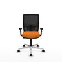 PIQUERAS Y CRESPO Silla de oficina Yunquera con mecanismo Sincro/Traslack Naranja y Negro