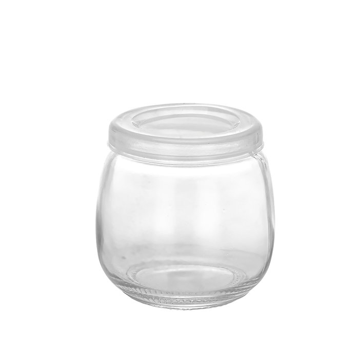 Inde Tarro Vidrio Postre 200 ml Tapa Plástica Mediterraneo (24 Unidades)