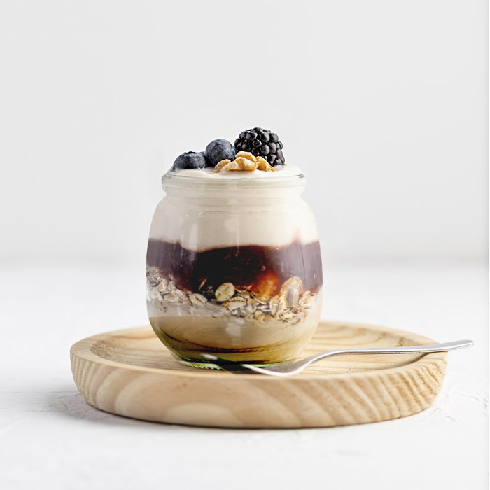 Inde Tarro Vidrio Postre 200 ml Tapa Plástica Mediterraneo (24 Unidades)