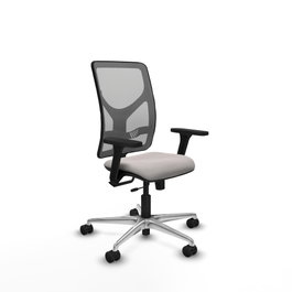PIQUERAS Y CRESPO Silla de oficina Motilla con mecanismo Sincro/Traslack Blanco y Gris