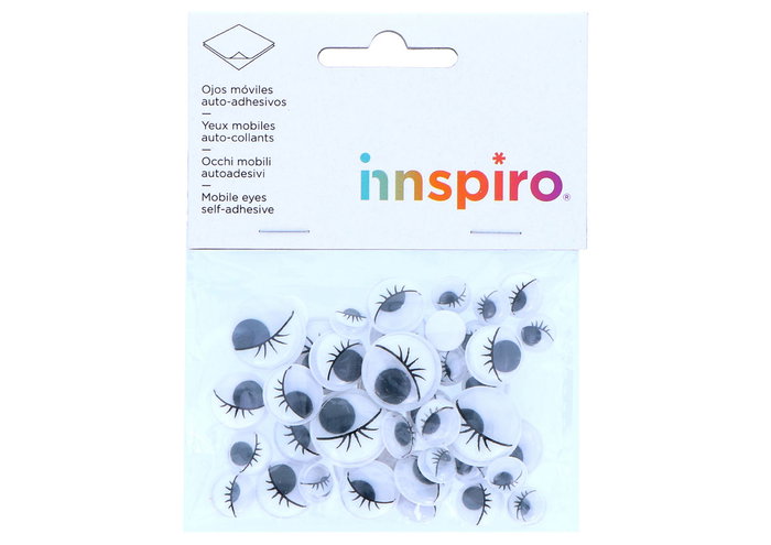 Innspiro Ojos móviles con pestañas autoadhesivos medidas surtidas 42u Innspiro Ojos móviles con pestañas autoadhesivos medidas surtidas 42u